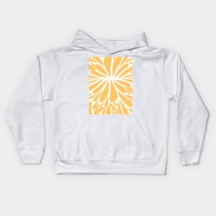 Retro abstract floral burst - summer yellow Kids Hoodie